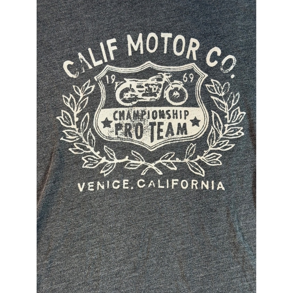 Lucky Brand Mens Calif Motor Co Venice California Graphic T-Shirt Gray Medium - Picture 4 of 4